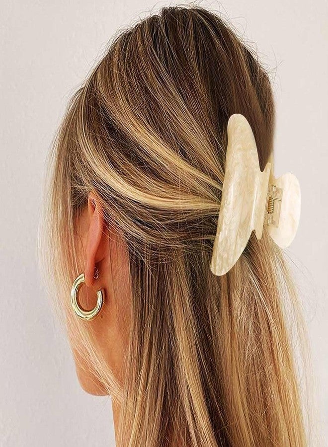 CAKURE Green Hair Clips Cute Medium Claw Clips Hair Accessories for Women (Pack of 2) (e-champagne&dark blue) - Image 5